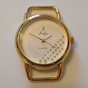 Jalga Women's Gold Tone Analog Round Dial Casual Japan Quartz Movt Watch Case